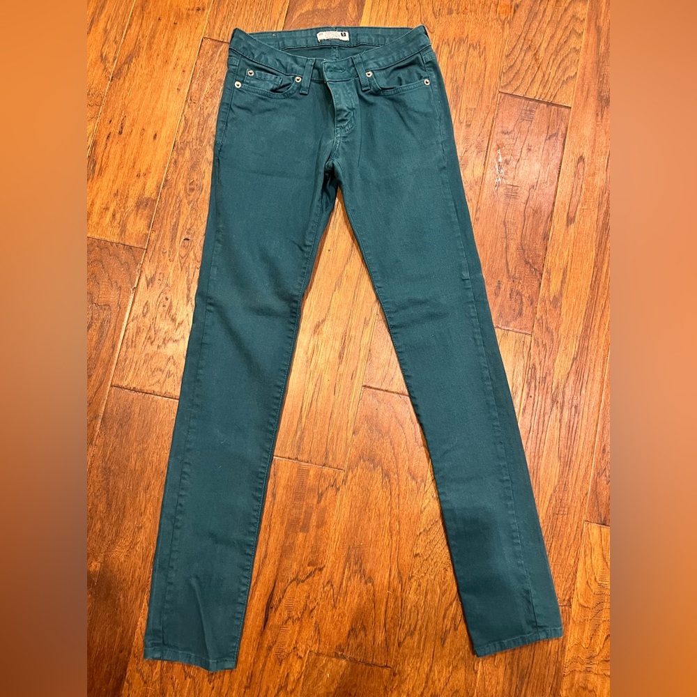 Green/blue GJG skinny jeans. Women’s size 5